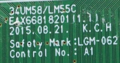 MAIN PARA MONITOR LG / NUMERO DE PARTE EAX66818201 / EAX66818201 / NUMERO DE PANEL LM250WW1 (SS)(A2) / MODELO 25UM58-P - Imagen 2